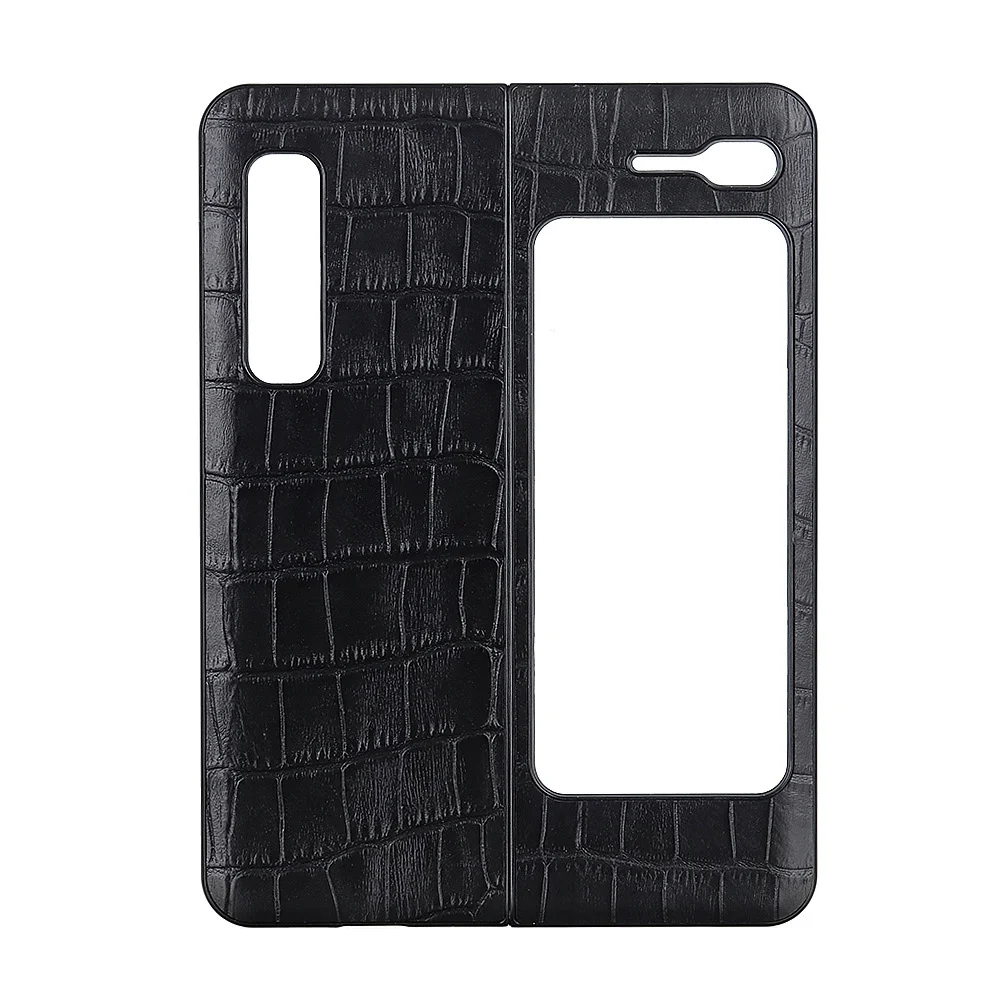 

for Samsung Fold Phone Case for Fold Folding Screen Crocodile Pattern Protective Cover for Fold Hard Shell 5G-1