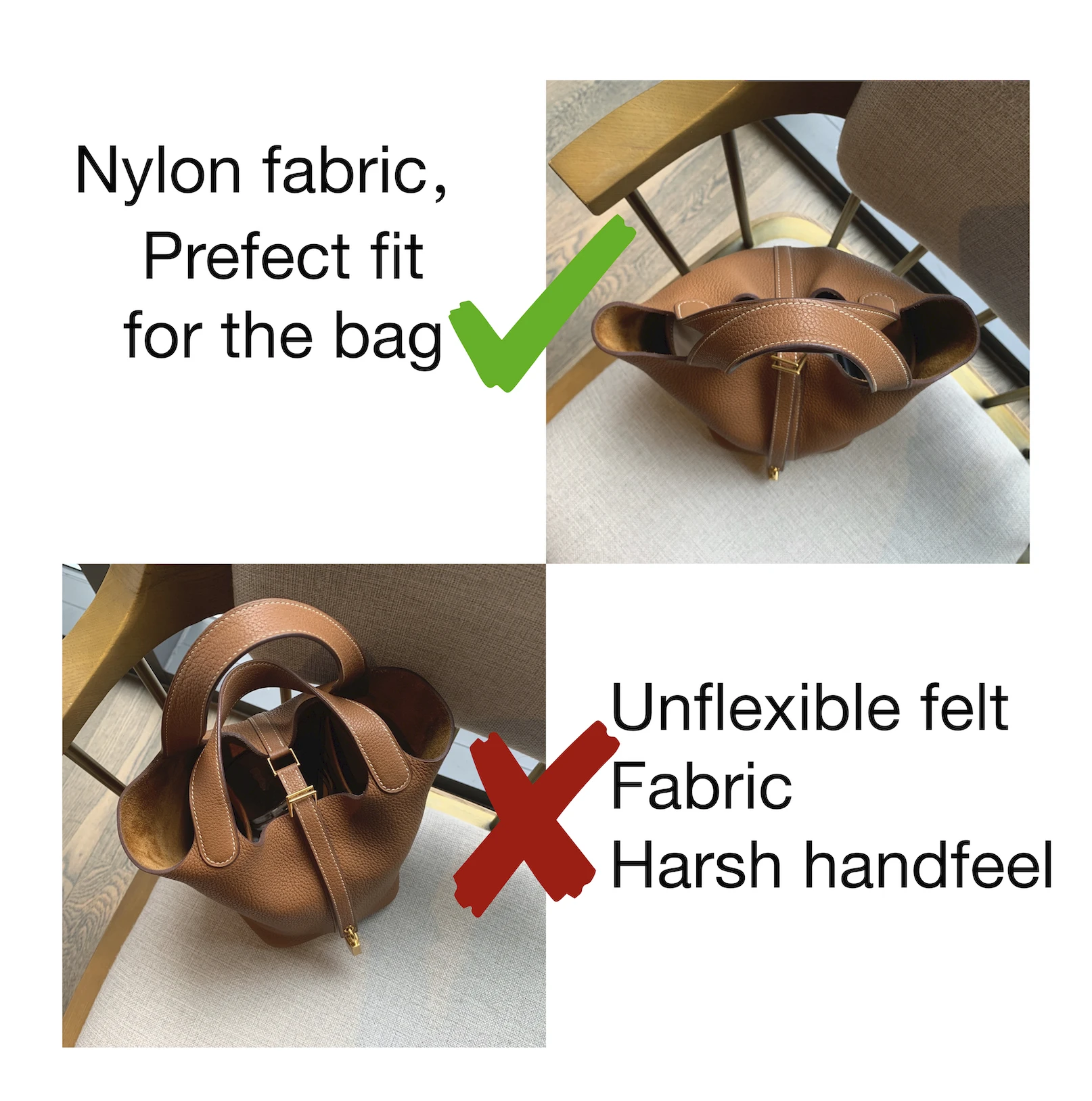 Description Picture 4 of itemROBEE For H picotin Organizer Insert 18 22 26 Waterproof Design quick-drying fabric Premium nylon Fits handbag innerbag