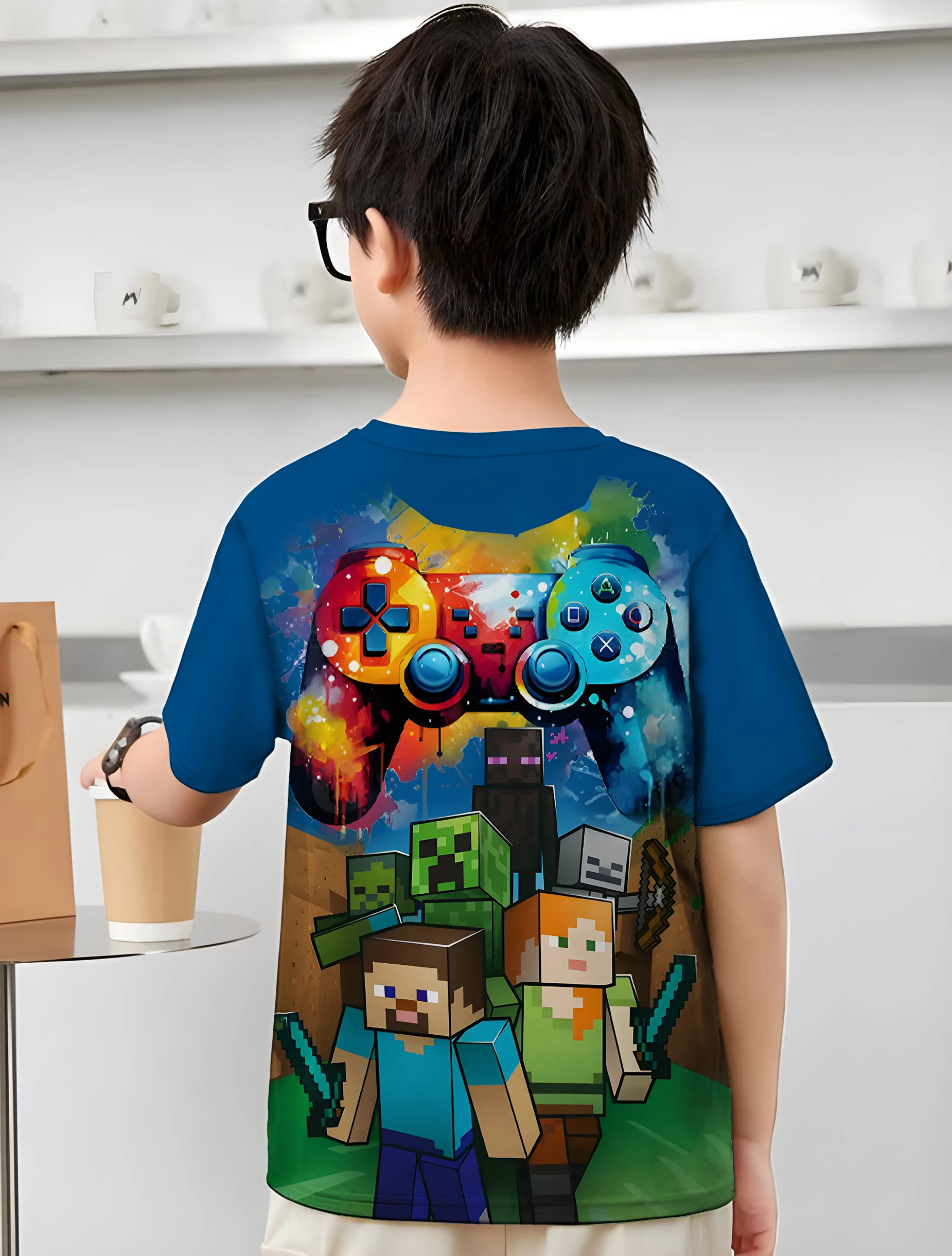 Hot Game Print Children's T-shirts for Children Summer Clothes Clothing for Boys Baby Boy Clothes 8 to 10 Years Male Tops Top 2