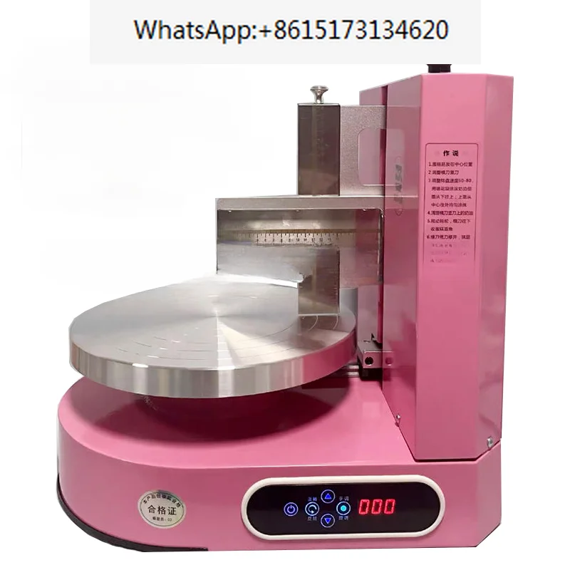 

New Arrival Semi Automatic Birthday Cake Cream Coating Filling Machine 4-12Inch Cakes Cream Butter Spreading Daubing Icing Maker