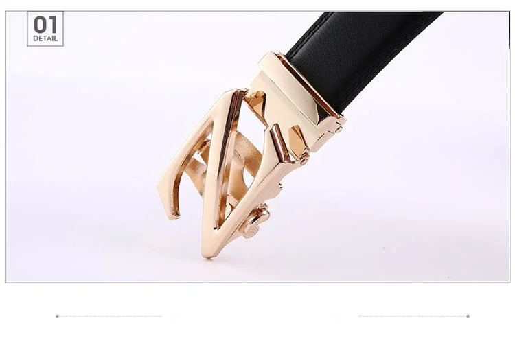 Automatic Buckle Belt For Men Elegant Business Leather Belt_voghion.com