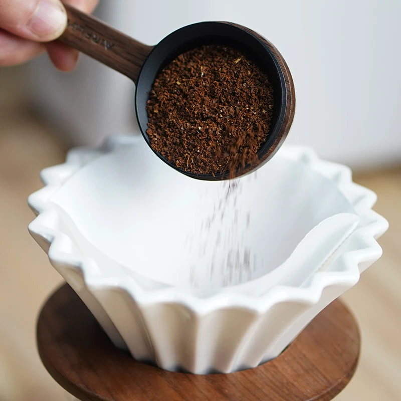 Coffee Scoop AIRFLOW Wooden Long Handle Coffee Scoop Measuring Scoop for 12g Beans Coffee Spoon Home Beans Barista Accessories