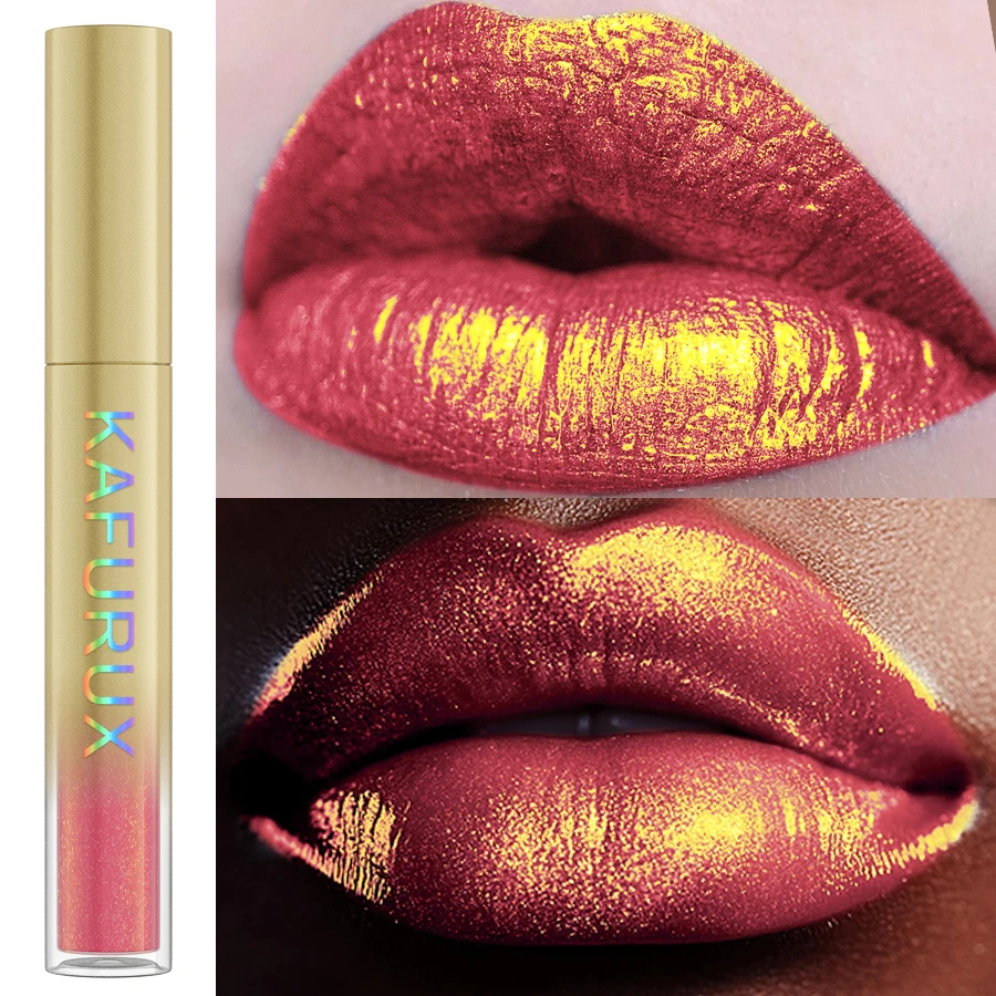 Vibrant Glitter Lip Glaze Collection - Hydrating Metallic Lip Tint