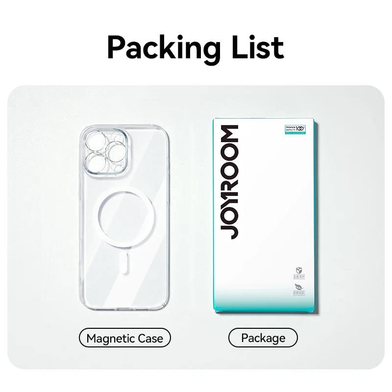 Joyroom For iPhone 16 Pro Max Magnetic Case Slim Thin Transparent Phone Case Cover For iPhone 16 Wireless Charger Magnet Cover 6