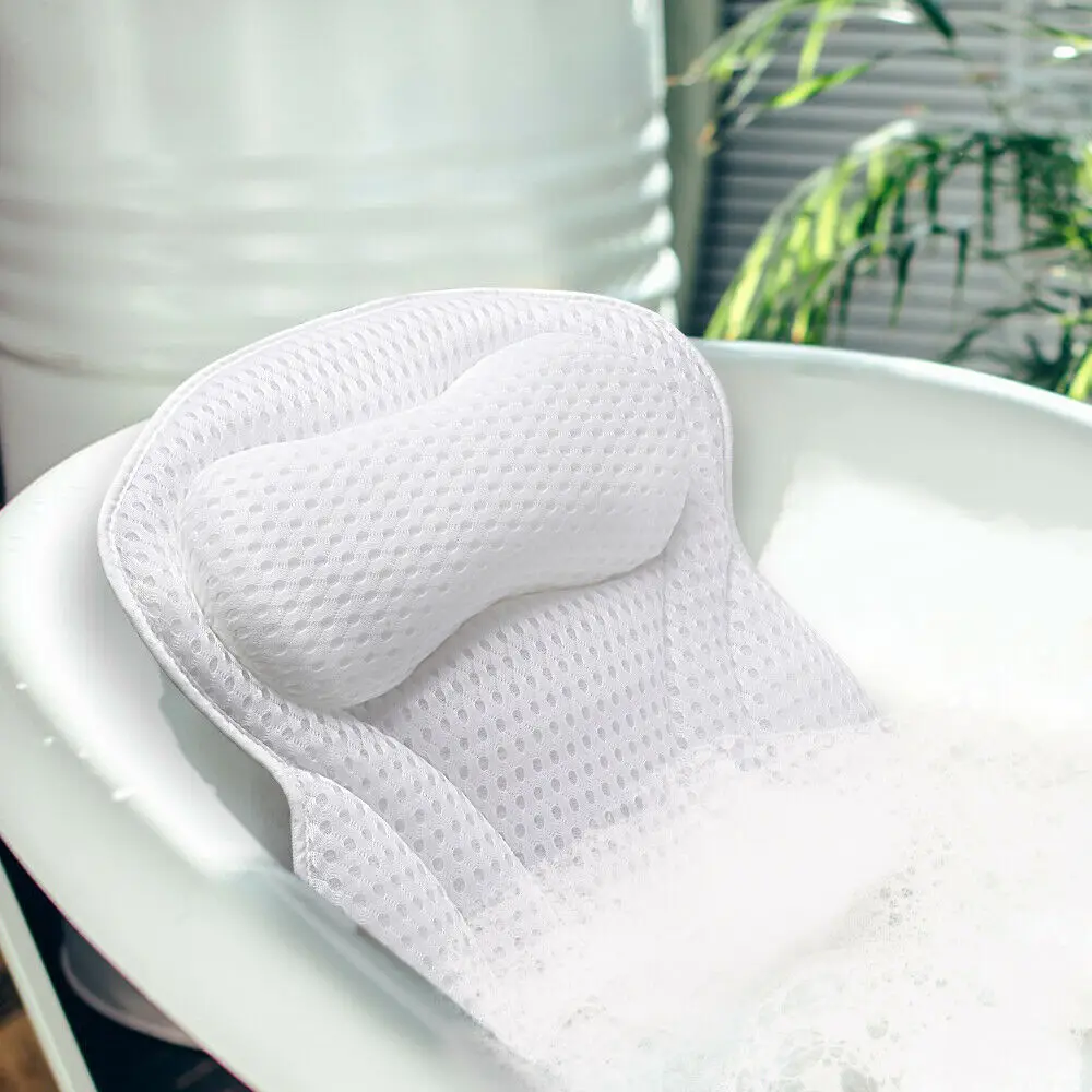 Non-Slip SPA Bath Pillow Mesh Butterfly Bath Tub Neck Back Support Headrest Pillows For Home Spa Tub Bathroom Accessories