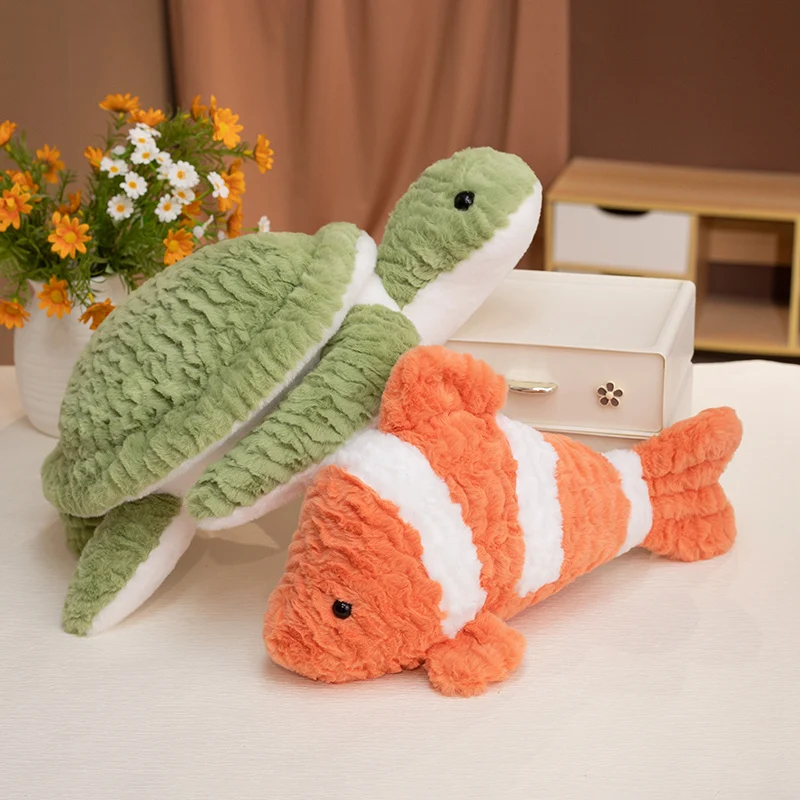 40/50cm Cartoon Soft Sea Animal Octopus Plush Doll Shark Turtle Lobster Clownfish Plush Toy Home Decoration Gift For Children