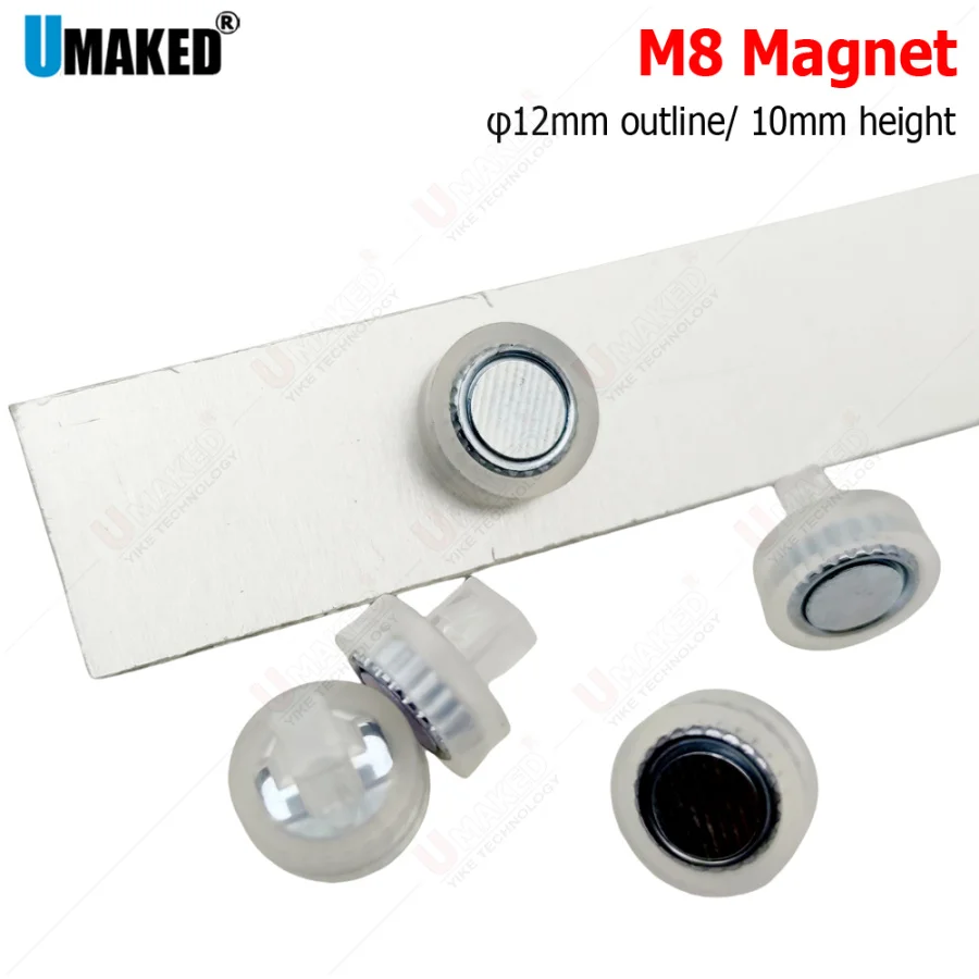 (20PCS) M3 H:8-10 mm magnetic screw for led light, Magnet kits for lamp fitting.for led ceiling light pcb plate fix on walls