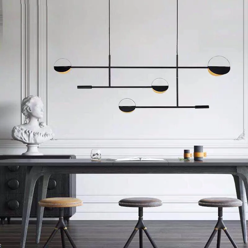 

Scandinavian minimalist restaurant chandeliers post-modern coffee shop decorative lights line lamp