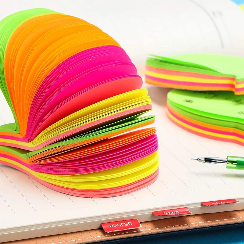 100 sheets Colorful Sticky Notes Self Sticky Post Notes Heart Arrow Creative Notepads Planner Sticker For Office School Supplies 2