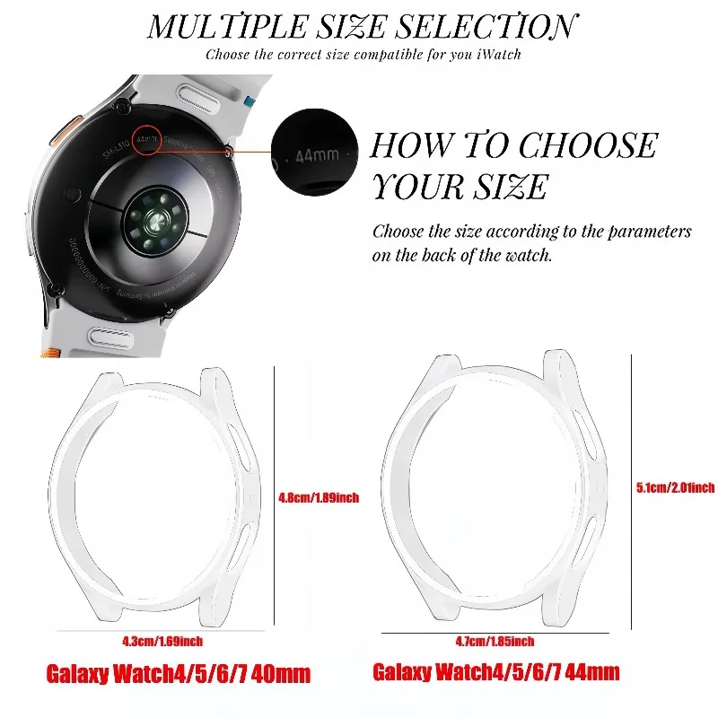 Stainless Steel Strap with Tempered Glass Protective Case Cover and Metal Band