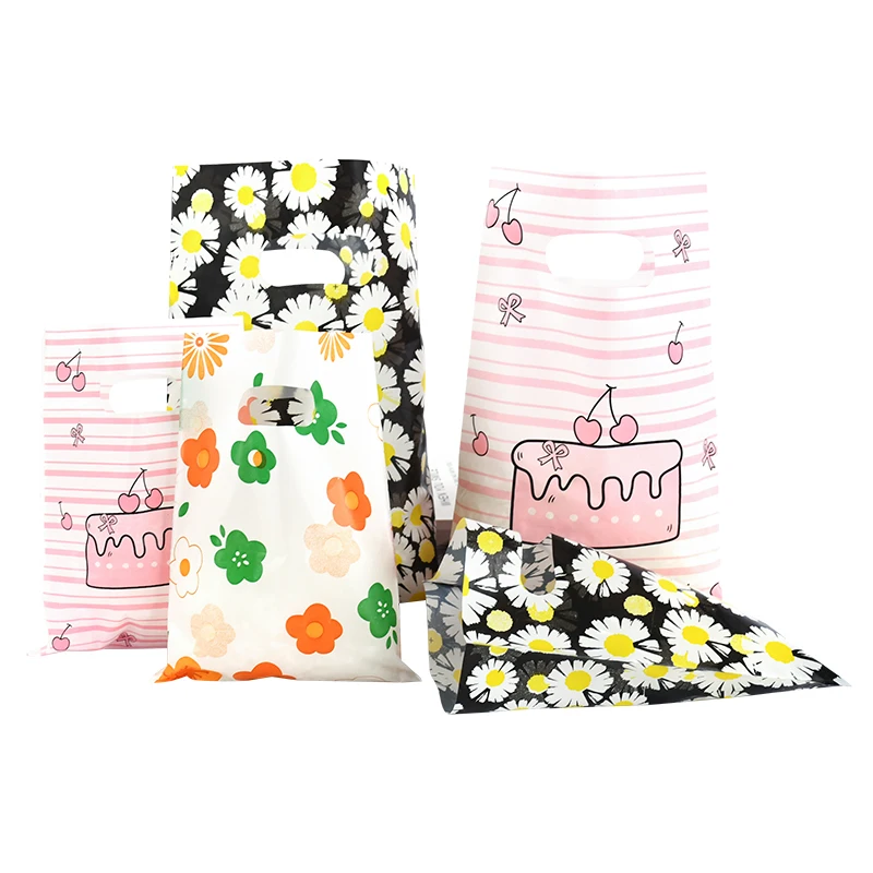 20 Stück kleine Kunststoff-Geschenke mit mehreren Mustern, Verpackungsbeutel, Geburtstagsfeier, Süßigkeiten, Handtasche, Hochzeit, bunte Dekortasche, kleine Einkaufstasche – Detail 13