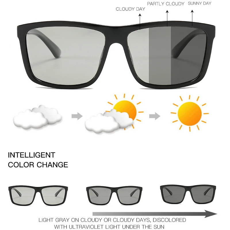 1Pcs Mann Radfahren Gläser Quadrat Sonnenbrille Polarisierte Mann Radfahren Fahren Quadratischen Rahmen Mode Sonnenbrille UV400 Sport Sonnenbrille – Detail 2