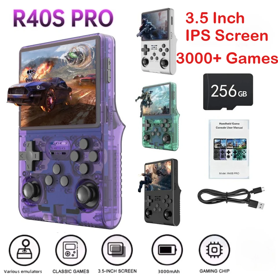 R40s Pro Retro Handheld Game Console With Ips Screen And Games_voghion.com