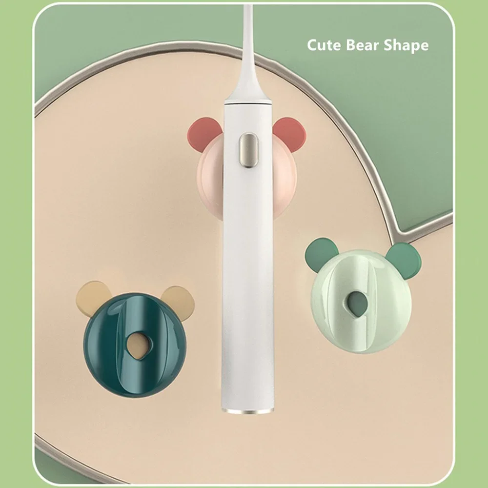 JJYY Magnetic Electric Toothbrush Holder Wall-mounted Punch-free Cute Cartoon Single Hanger Bathroom Hanging Toothbrush Holder