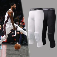 Men High Elastic Basketball Shorts Safe Anti-Collision Sport Running Shorts Compression Gym Shorts Crossfit Leggings Knee Pad 1