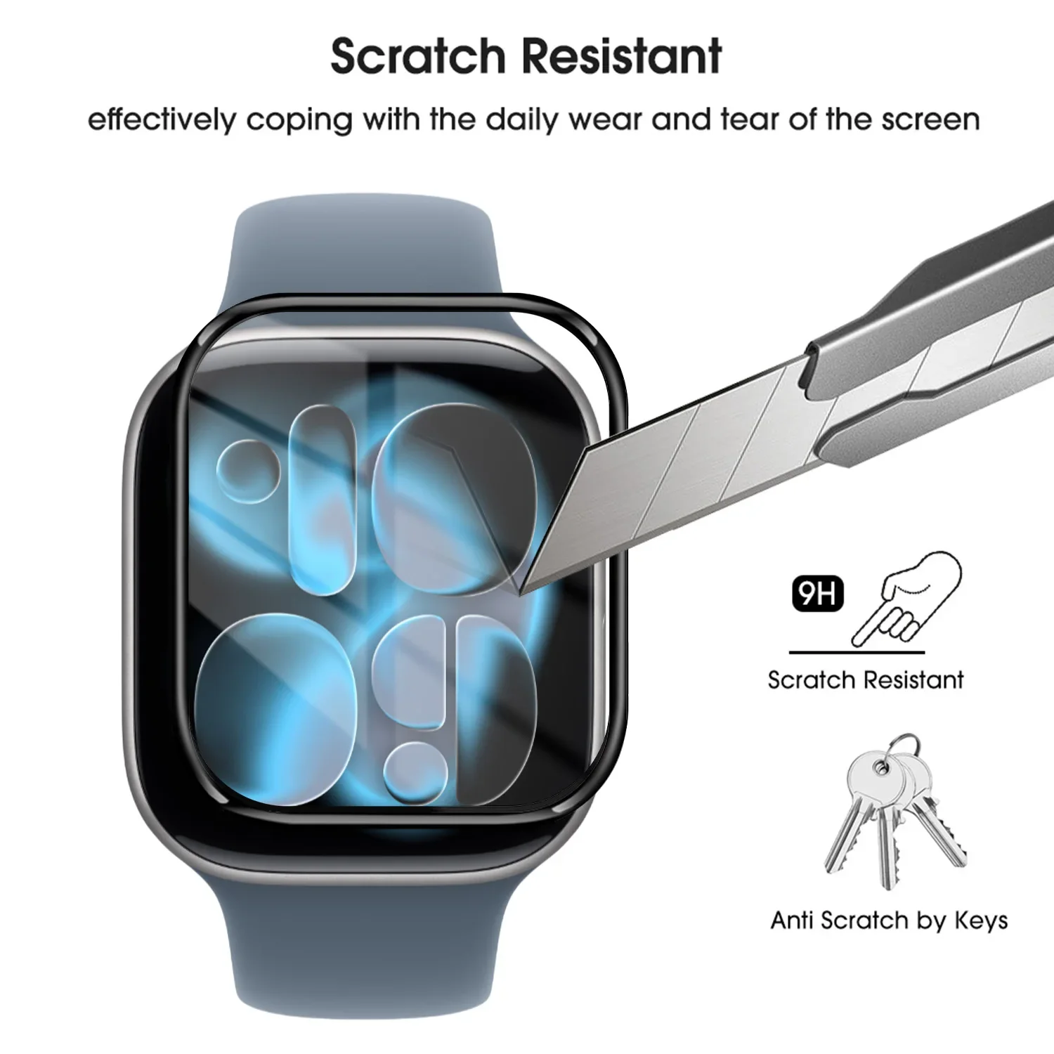 Premium Full Curved Screen Protector for Smartwatches - Soft Protective PMMA Film Cover