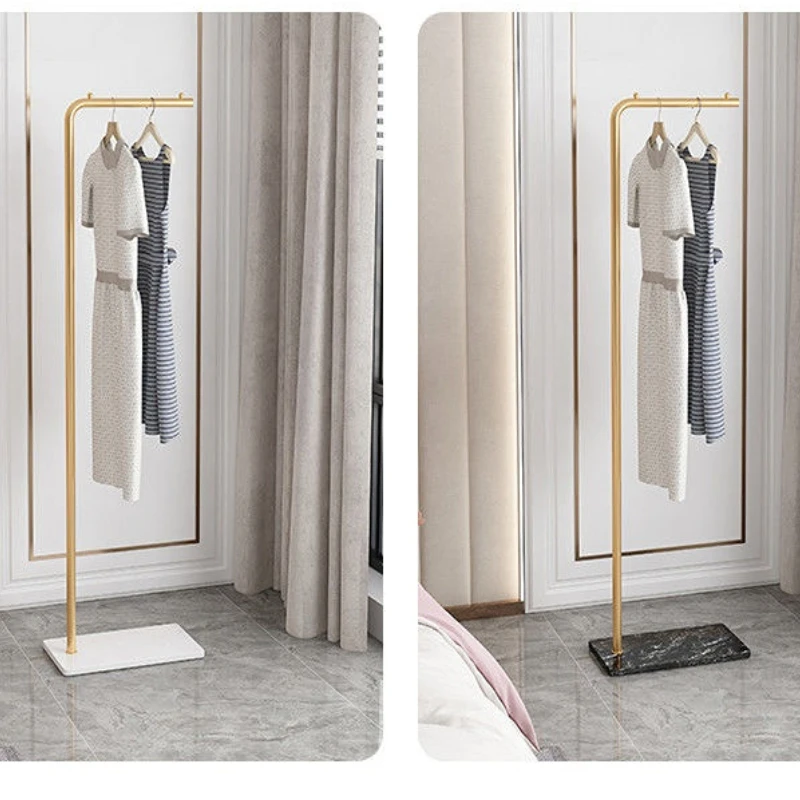 Nordic Marble Base Golden Clothes Hanger Quality Store Display Live Broadcast Dressing Hats Bags Storage Rack Bedroom Furniture