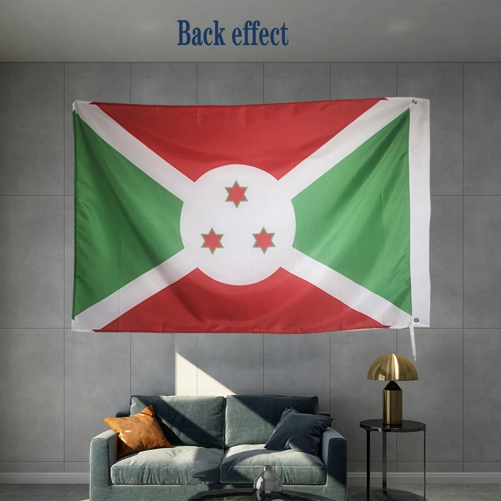 Burundi africa national flag all over the world printed flag polyester shaft cover brass grommets free