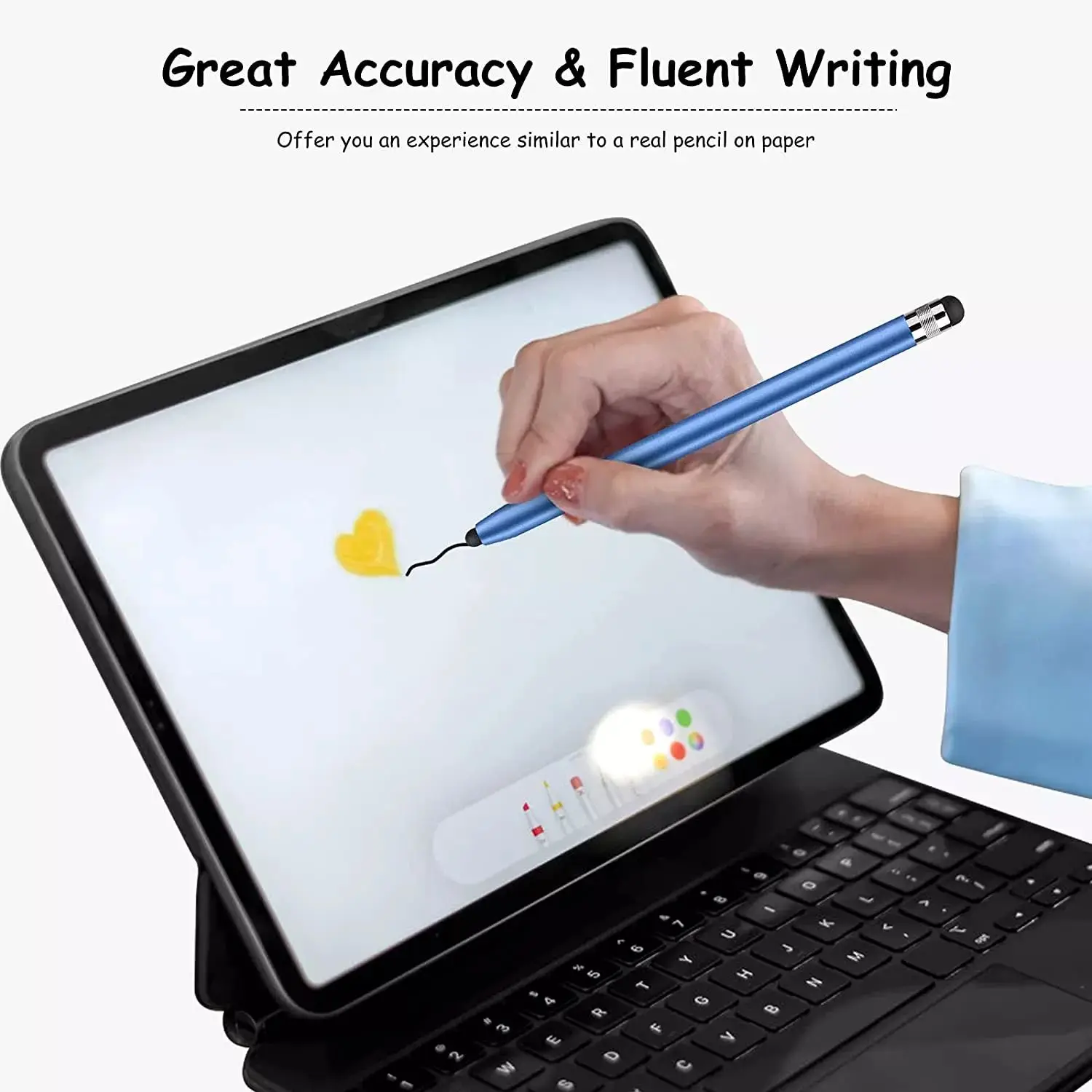 Touch Pen For Tablet Universal Pencil Capacitive Stylus Double Dual Silicone Head For iPad Android Smart Phone 5