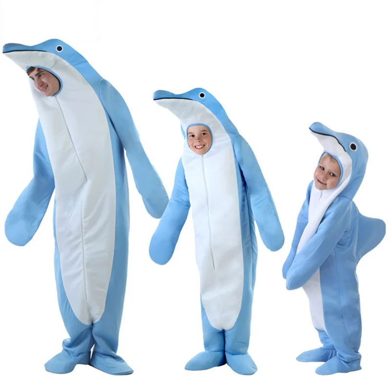 

Halloween Kigurumis Whale Family Clothes Adult Children Jumpsuits Animal Cosplay Costume Christmas Carnival Funny Bodysuits