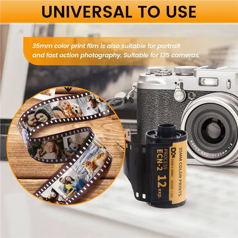 AP-2Pcs 35Mm 컬러 인화 필름 전문가용 넓은 노출 범위 ECN 2 카메라 필름 12EXP 135 카메라용