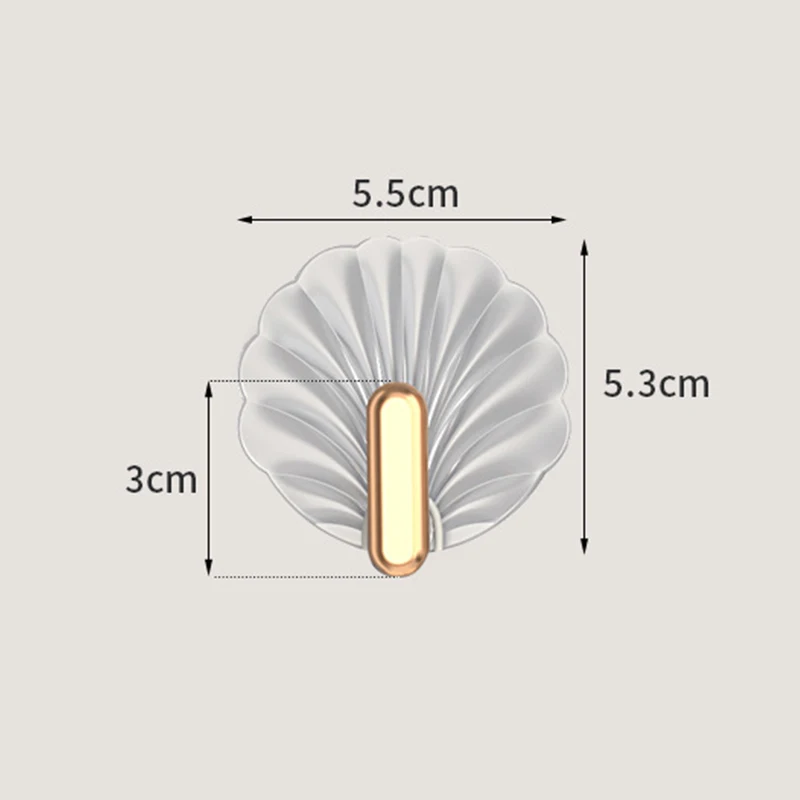 Description Picture 3 of item8 PCS Acrylic Transparent Hook Strong Adhesive Kitchen Living Room Bathroom Wall Multifunctional Towe Key Clothes Hats Storage