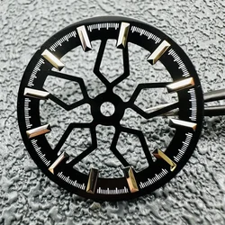 Elegant Gold and Silver Skeleton Watch Dial with Nail Detailing (Sliver dial)