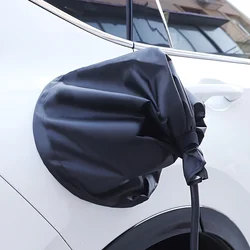 Magnetic Weatherproof EV Charger Port Cover - Durable, UV Resistant, Heat Insulating Protection (Black)