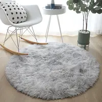 Thickened Plush Rugs Round Carpet For Living Room Sofa Foot Pad 2023 Fluffy Soft Kids Bedroom Cushion Balcony Hanging Basket Mat 1