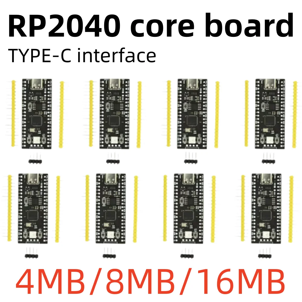 10-1 pcs,RP2040 Core Board TYPE-C USB-C For Raspberry Core Board 4MB ...