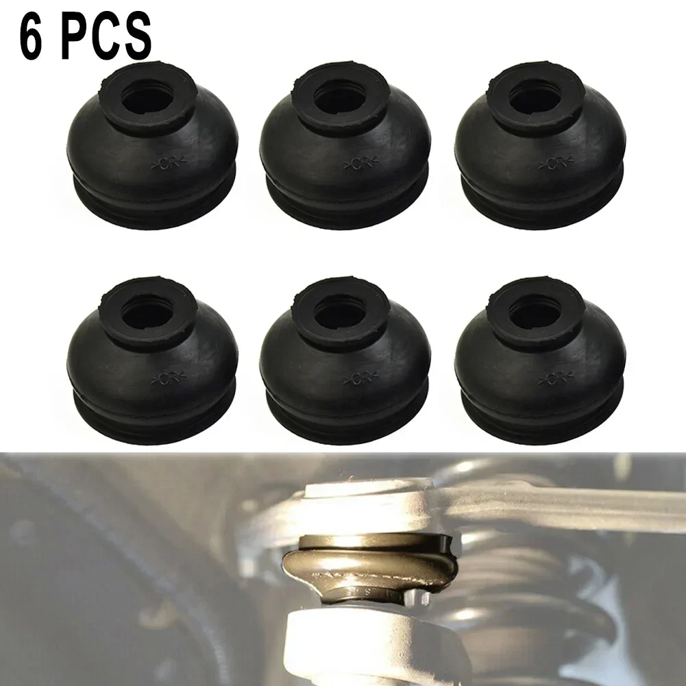 Universal HQ Rubber Tie Rod End Ball Joint Dust Boots 6Pcs Dust Cover Boot Gaiters For Chinese ATV Quad Go Kart atv ball joints