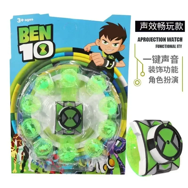 Фото Ben10 Omniverse экшн-фигурки Omnitrix Ben Tennyson проекционные часы со звуком, модель куклы, коллекционные украшения, подарки, игрушки №3