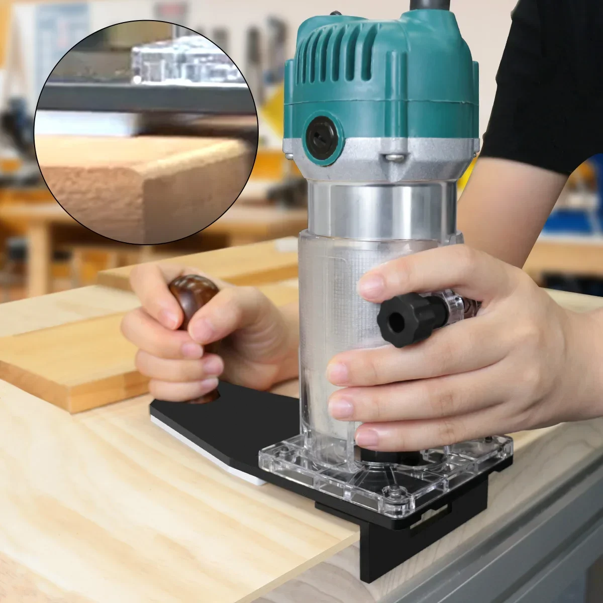 Precision Edge Forming Router Base - Woodworking Guide for Circle Cutting & Corner Rounding