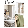 2025 New Curtains for Living Room and Bedroom High-end French Cream Style Herringbone Fully Blackout Chenille Curtains Custom 4