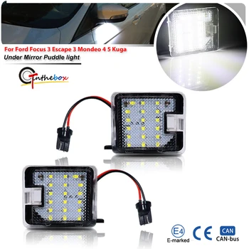 LED Sotto Laterale Specchio Pozzanghera Luce Per Ford Focus 3 Escape 3 Mondeo 4 5 Kuga 1 2 Galaxy 2 C Max S Max Auto Lampade di Cortesia