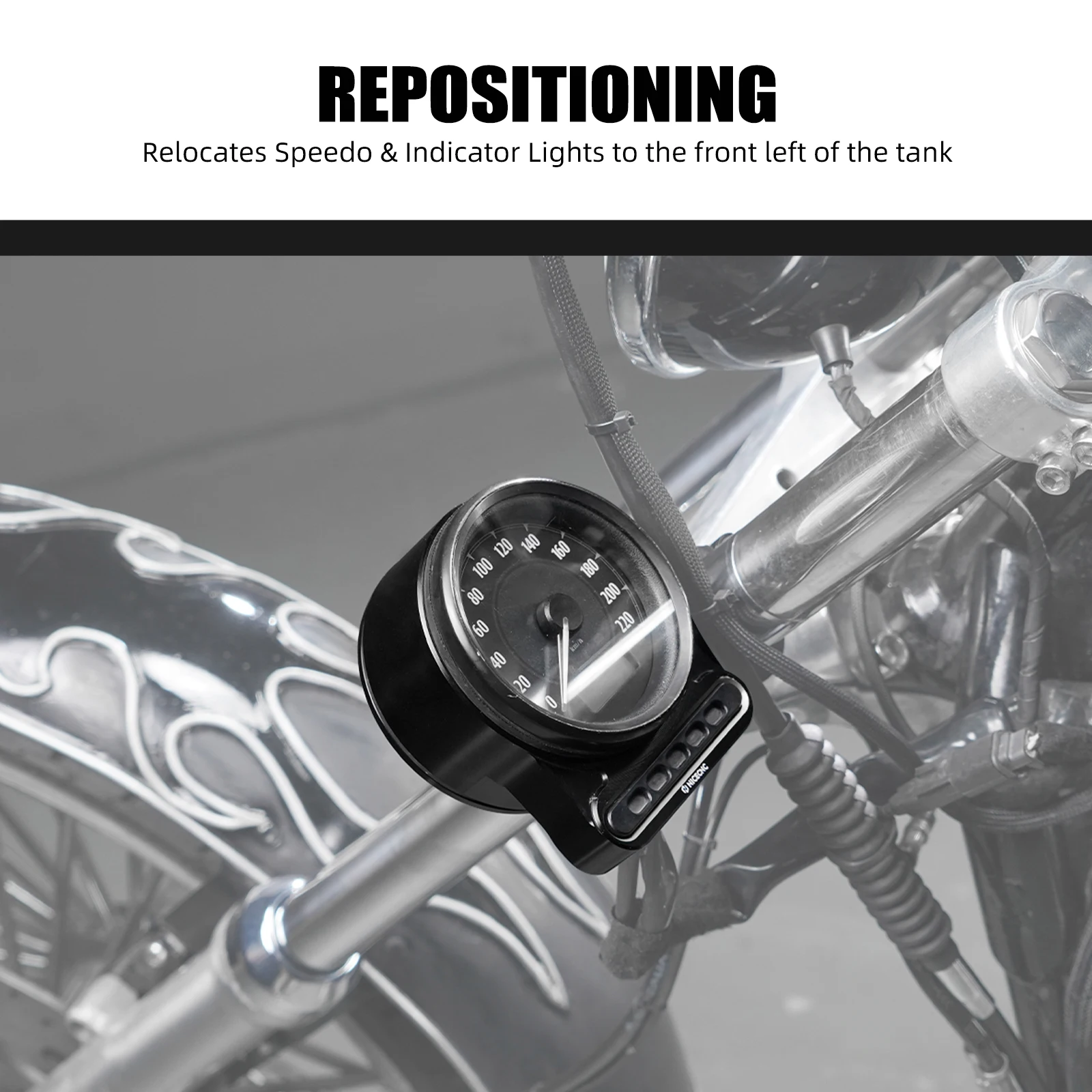 Für Harley Iron 1200 XL1200NS 2018–2021, Tacho-Umbausatz, Forty Eight XL1200X 2010–2015, Iron 883 XL883N 2009–2014 – Detail 5