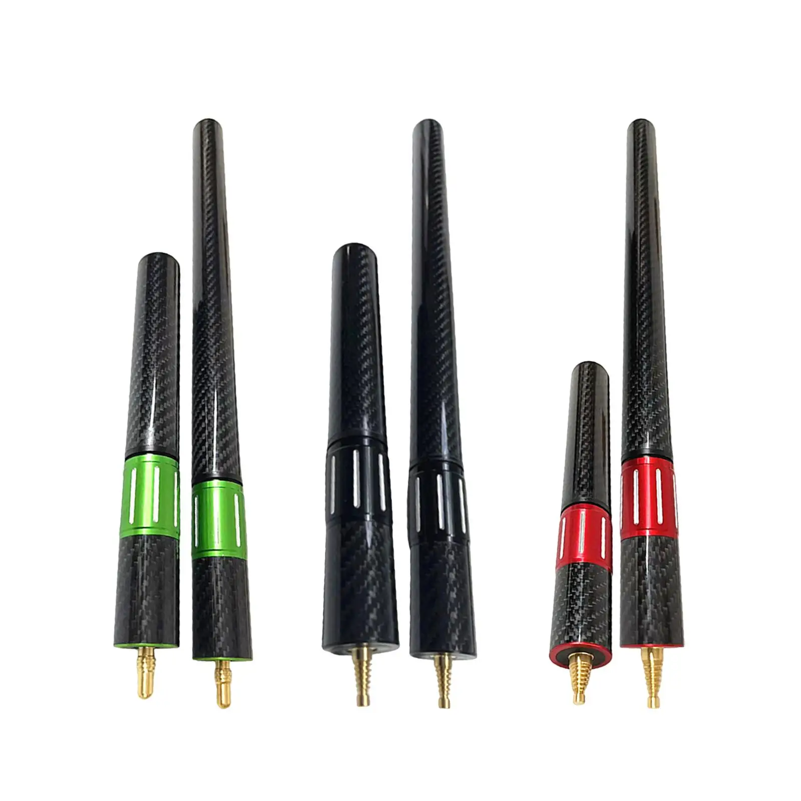 2x Telescopic Pool Cue Extender Billiards Cue Extension Tools Durable Snookers Cue Extension for Men Women Training Accessory