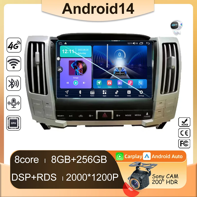 AndroidForLexusRX300RX330RX4002004-2007AutoRadioNavigationStereoCarPlayerScreenHeadUnitNo2dinWIFIMultimedia-AliExpress34