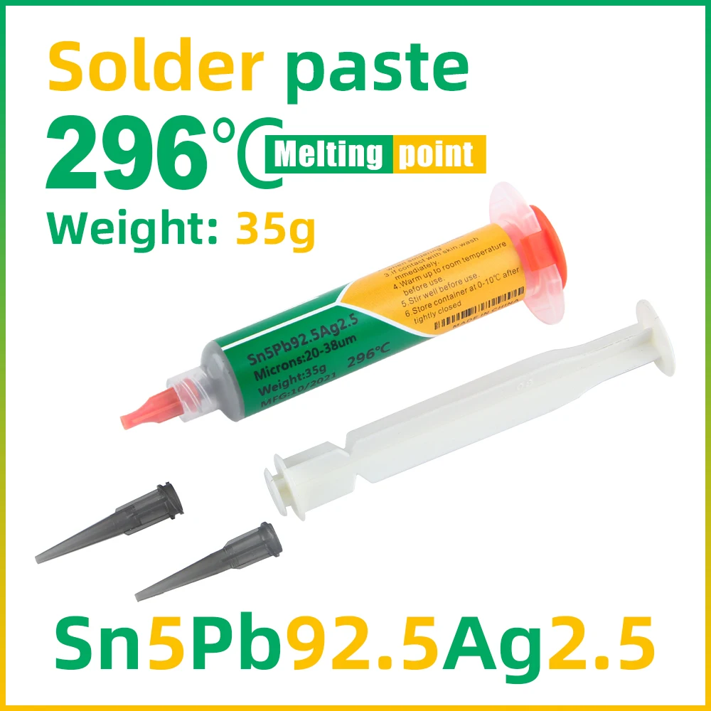 

Needle-tube Type Solder Paste Melting Point 296 ℃ Solder Paste High Melting Point Is Suitable for Weld Sn5 92.5 2.5