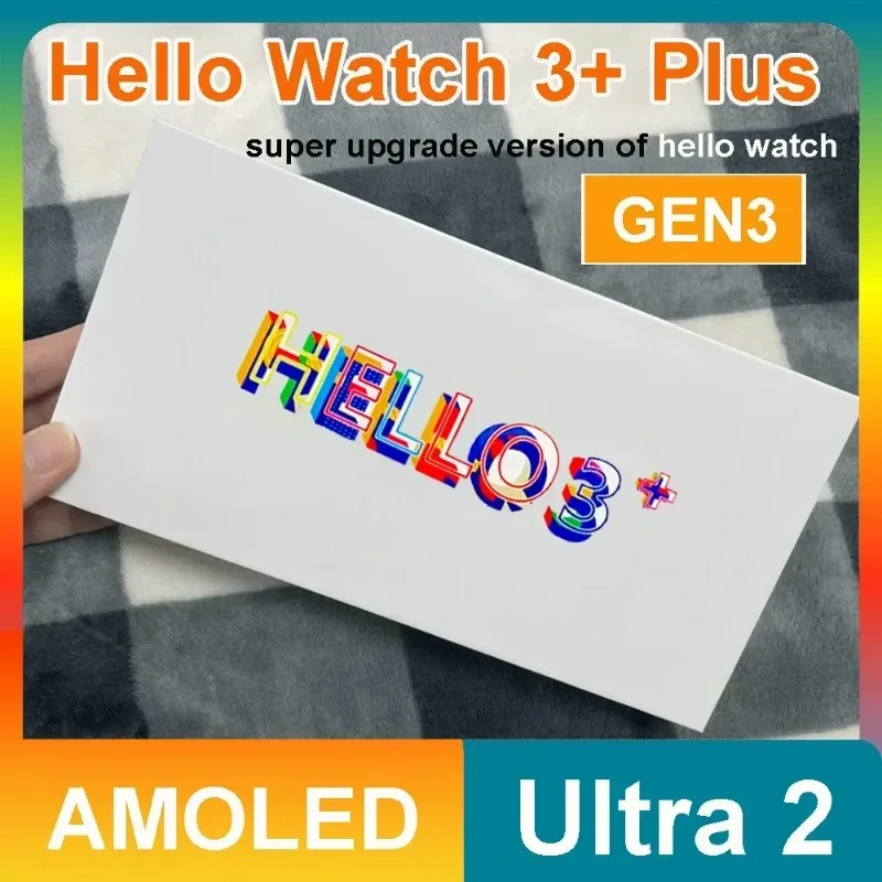 

Hello Watch 3 Plus Ultra 2023 Smartwatch AMOLED 4GB ROM Watch 9 Ultra Reloj Mujer Always on Display Local Music for Android IOS