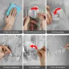 Clothes Drying Rack Laundry Foldable Drip Hanger with 9 Clips, Wall Mounted Suction Cup Clothespins for Socks Gloves Towels 5