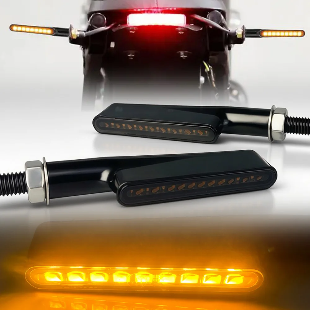 E24 8mm Motorcycle 9led Turn Signal Light Indicator Lights flasher Arrows Lamp b
