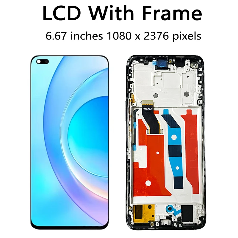 Écran Pour Honor 50 Lite/Honor X20 NTN-AN20 / Huawei Nova 8i NTN-L22 NTN-LX1 NTN-LX3 6.67" LCD Écran Tactile Digitazer Assembly Remplacement Avec Outils (Noir
