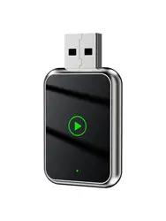 Enhanced Wireless CarPlay & Android Auto Smart AI Adapter with Fast Bluetooth 5.0 Connectivity (Silver)
