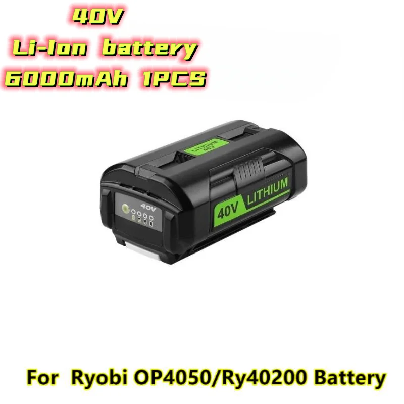 

Литиевая батарея высокой мощности 40 в 6 Ач, для инструмента Ryobi RY40200 OP4050 OP4026 , RY40430 RY40770,Ryobi RY OP series charger