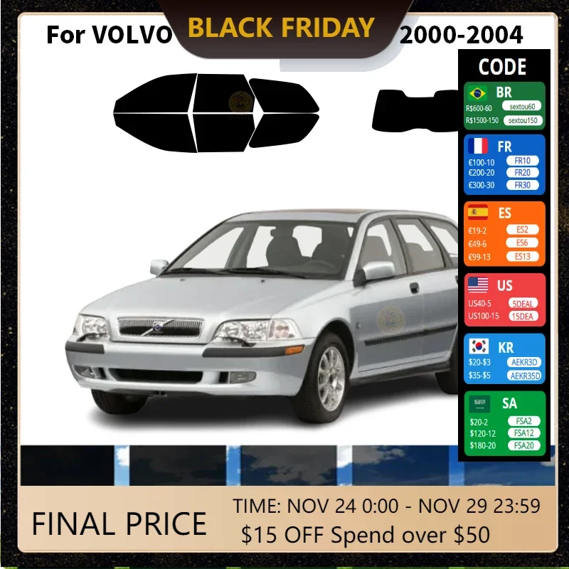 

Precut nanoceramics car UV Window Tint Kit Automotive Window Film For VOLVO V40 4 DR WAGON 2000-2004