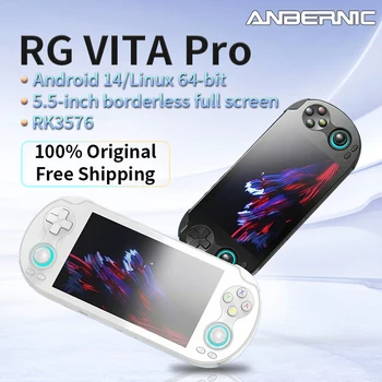 Console di gioco portatile ANBERNIC RG VITA Pro con touchscreen IPS, batteria da 5000 mAh, lettore video gaming, streaming AI compatibile con RixelHK