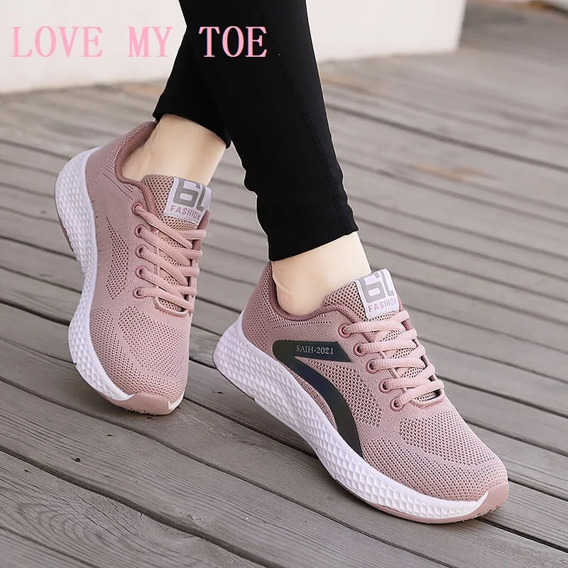 

Shoes Woman 2024 Trend New Casual Air Mesh Light Soft Breathable Women Shoes Sneakers Flats Platform Sport Dance Ladies Trainers