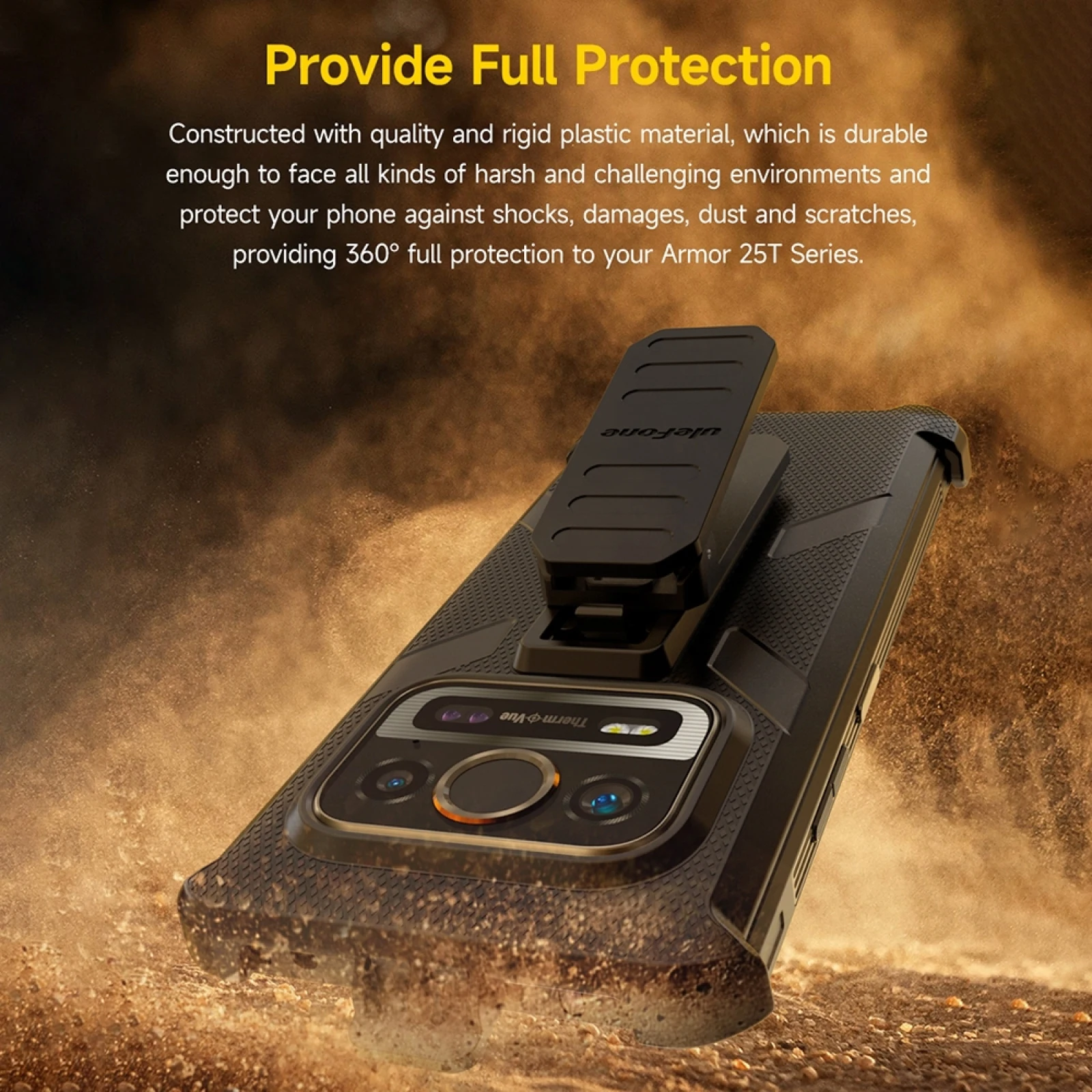 For Ulefone Armor 25T Pro Ulefone Back Clip Phone Case with Carabiner TPU + PC Case Protective Case Back Cover