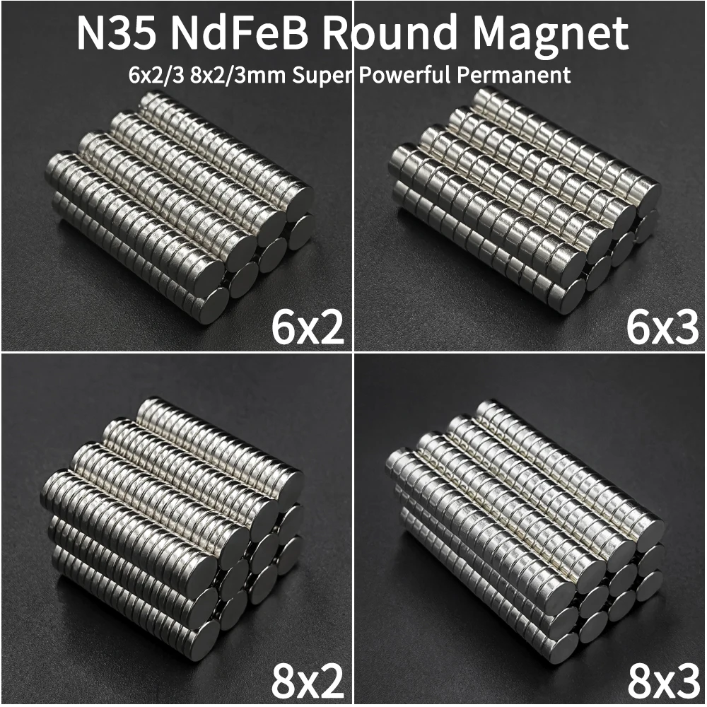 

Магниты Неодимовые в виде редкоземельных магнитов 6x2 6x3 8x2 8x3 мм